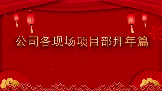 公司各现场项目部拜年篇